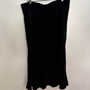 Banana Republic Bias Black Velour Slip Skirt NWT Women's Size Extra Large